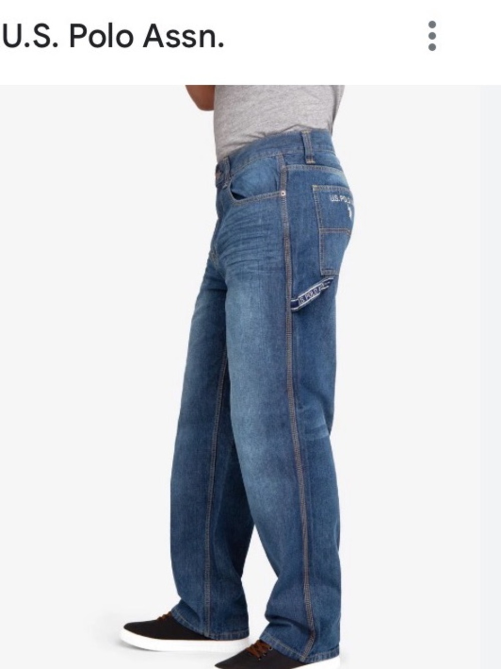 U.S. Polo Assn. 1890 VTG Relaxed Carpenter Jeans — Medium Blue